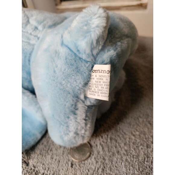 Commonwealth 1998 9"  BLUE ELEPHANT PLUSH TOY - Picture 4 of 5